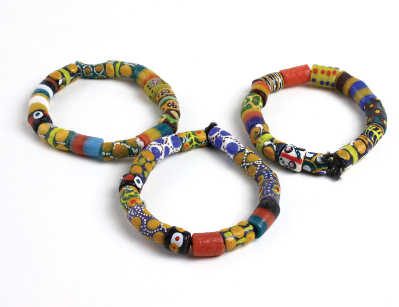 Unisex Krobo Trade Bead Bracelets