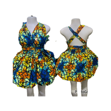 Load image into Gallery viewer, African Print Infinity Puff Dresses