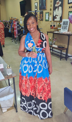 Infinity Ankara Maxi Dress - Tie-Dye