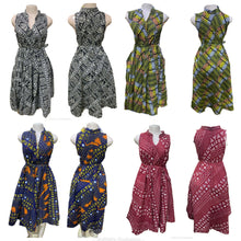 Load image into Gallery viewer, African Print Belted Shift Dress