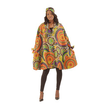 Load image into Gallery viewer, Ankara Print Long-Sleeve Button Poncho