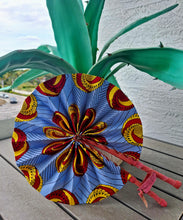 Load image into Gallery viewer, African Print Leather Folding Fans *RESTOCKED*