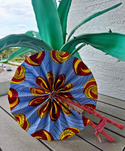 African Print Leather Folding Fans *RESTOCKED*