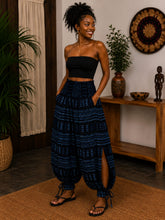 Load image into Gallery viewer, African Print Cutout Harem Pants