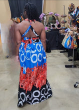 Load image into Gallery viewer, Infinity Ankara Maxi Dress - Tie-Dye