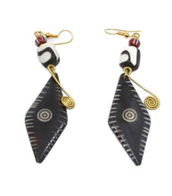 Load image into Gallery viewer, Kenyan Chic Bone &amp; Brass Earrings II