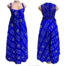 Load image into Gallery viewer, Ghana Lattice Maxi Dress - Blue Cowry