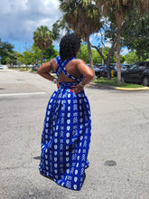 Load image into Gallery viewer, Ghana Blue Cowry Infinity Maxi Dress