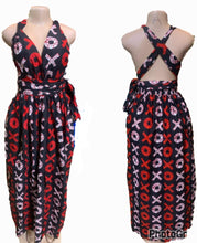 Load image into Gallery viewer, Infinity Ankara Maxi Dress - Red XO