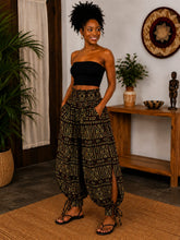 Load image into Gallery viewer, African Print Cutout Harem Pants