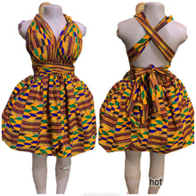 Load image into Gallery viewer, African Print Infinity Puff Dresses