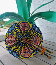 Load image into Gallery viewer, African Print Leather Folding Fans *RESTOCKED*
