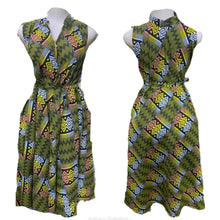 Load image into Gallery viewer, African Print Belted Shift Dress