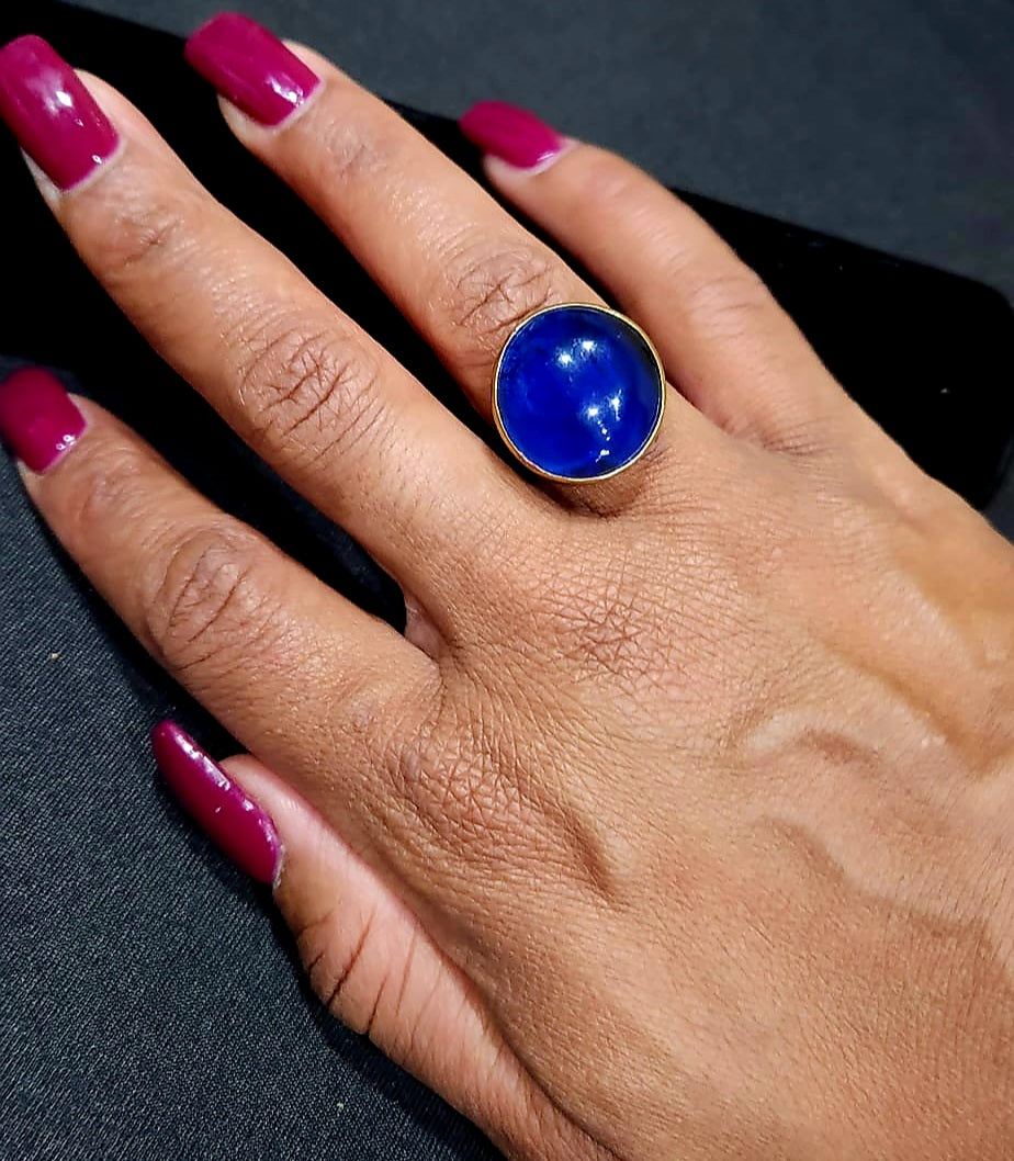 Kenyan Rings Kenyan Brass Glass Jewel Rings – Ankara Delights