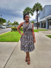Load image into Gallery viewer, African Print Halter Dress - Mud Cloth