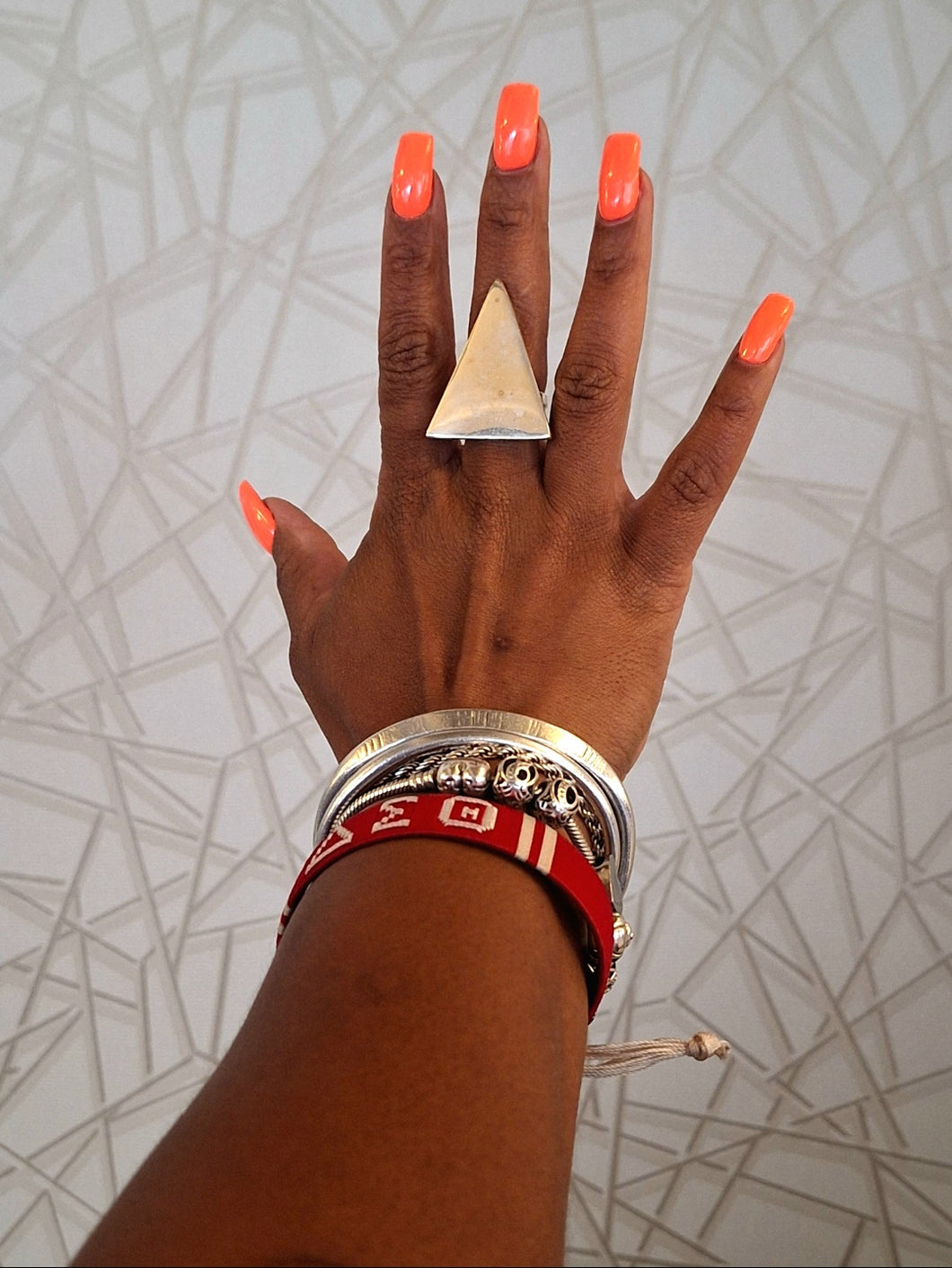 Adjustable Kenyan Brass 'Pyramid' Rings