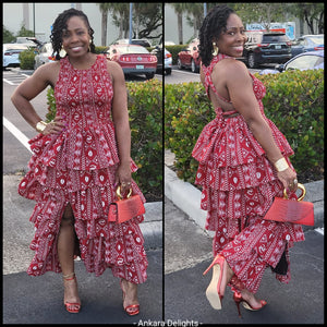 Ghana Layered Statement Dress – Ankara Delights