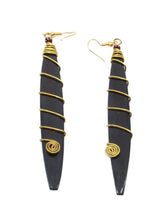 Load image into Gallery viewer, Kenyan Chic Bone &amp; Brass Earrings II