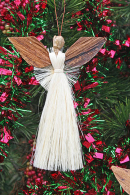 Holiday Ornament: Sisal & Banana Fiber Angel