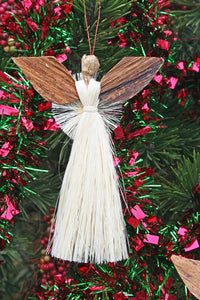 Holiday Ornament: Sisal & Banana Fiber Angel