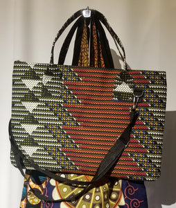 African Print Laptop Tote Bag