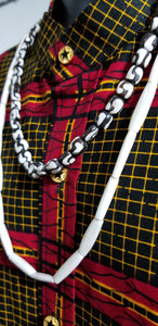 Nigerian White Glass Bead Necklace