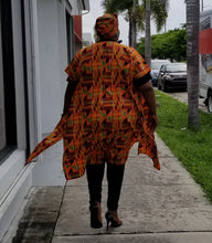 Load image into Gallery viewer, Unisex Kente Print Open Kaftan