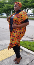 Load image into Gallery viewer, Unisex Kente Print Open Kaftan