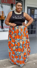 Load image into Gallery viewer, Melange Mode African Flower Maxi Skirt