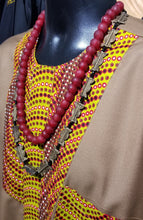 Load image into Gallery viewer, Ghanaian &#39;Red Wine&#39; Glass Bead Necklace