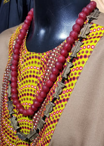 Côte d'Ivoire Brass Baule Bead Necklace