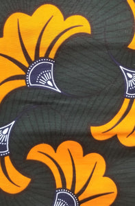 Orange Bloom Ankara Fabric (2 yds)