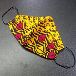 'Diamond Cut' Ankara Glam Face Mask (& Set)