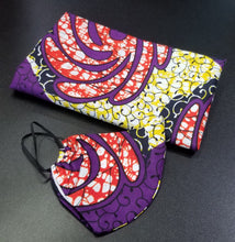 Load image into Gallery viewer, &#39;Purple Power&#39; Ankara Glam Face Mask (&amp; Set)