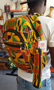 African Print Backpack - Medium