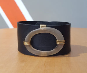 Unisex Leather Bracelet - Horn