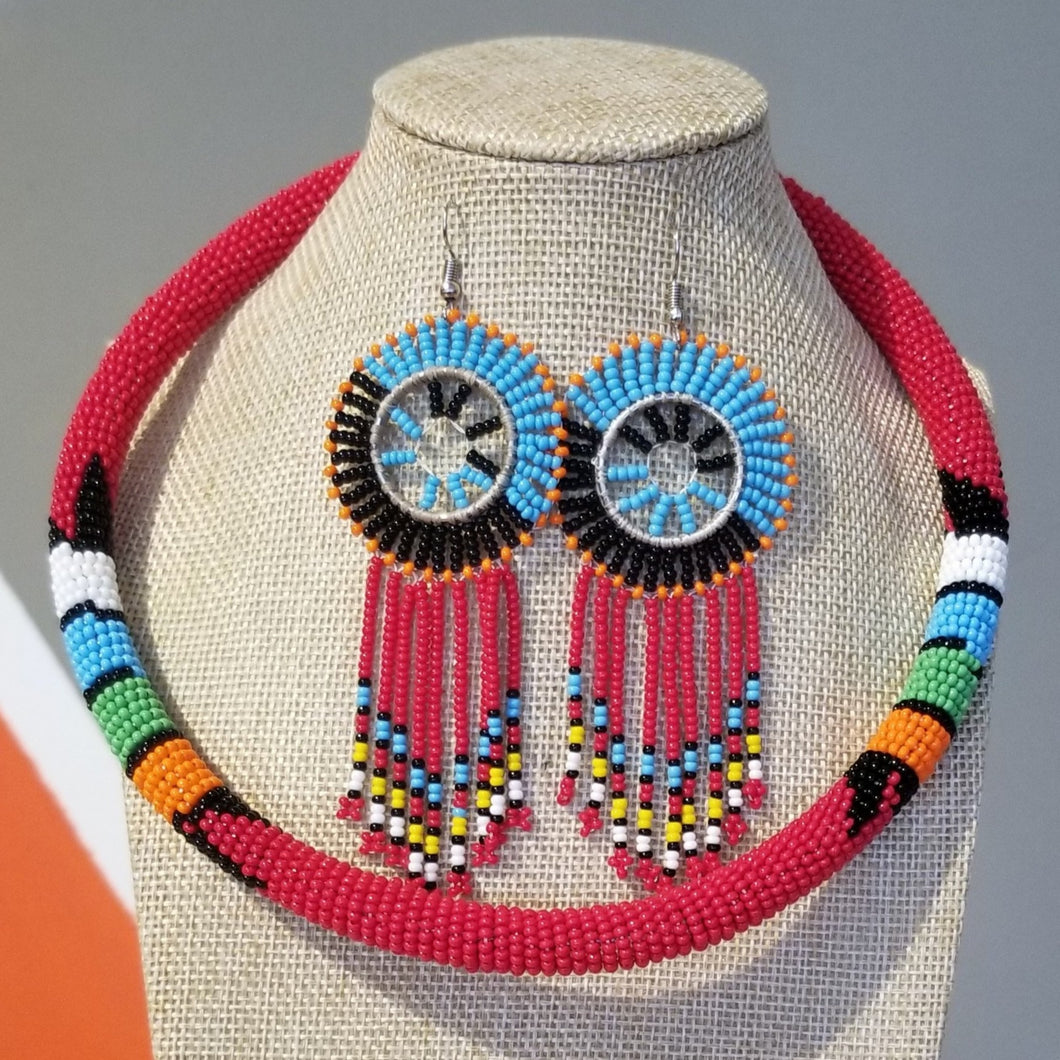 Mandere Maasai Bead Set - Red