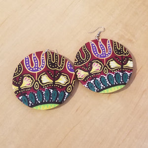 Kitenge (Ankara) Circle Earrings - Large