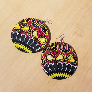 Kitenge (Ankara) Circle Earrings - Large