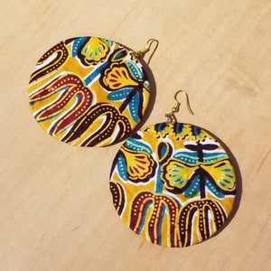 Kitenge (Ankara) Circle Earrings - Large