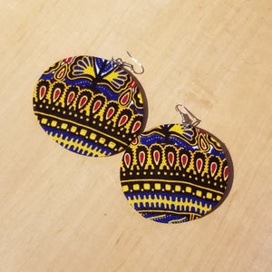 Kitenge (Ankara) Circle Earrings - Large