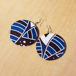 Kitenge (Ankara) Circle Earrings - Large