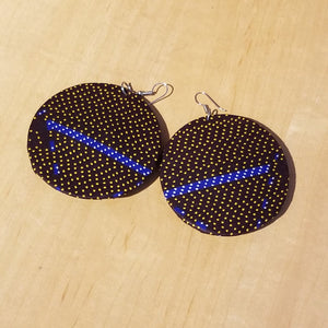 Kitenge (Ankara) Circle Earrings - Large