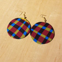 Load image into Gallery viewer, Kitenge (Ankara) Circle Earrings