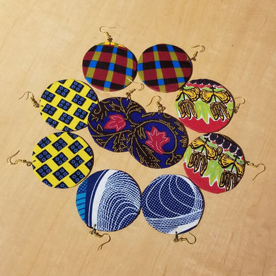 Kitenge (Ankara) Circle Earrings