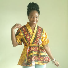 Load image into Gallery viewer, Batik Peplum Kimono Tops