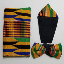 Load image into Gallery viewer, Handwoven Kente 3pc Tuxedo Set