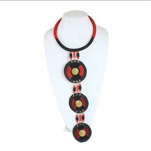 Maasai Triple Pendant Necklace