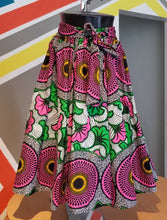 Load image into Gallery viewer, &#39;Pretty in Pink&#39; Ankara Midi Skirt