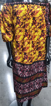 Load image into Gallery viewer, Off Shoulder Batik Print Shift Dress